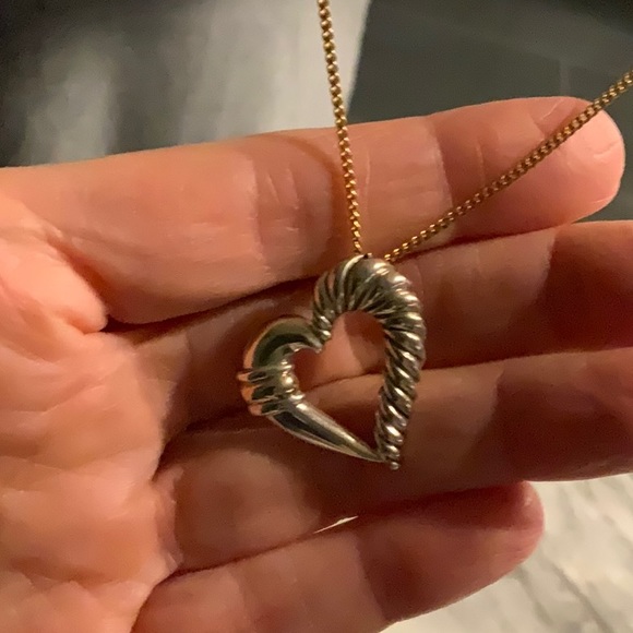 David Yurman Heart Pendent Silver/Gold - Picture 5 of 5